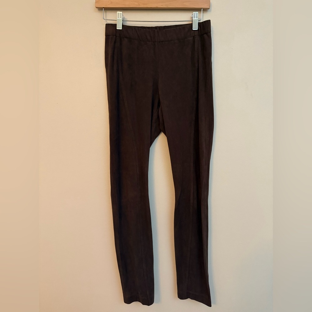 Alberto Makali Dark Brown Faux Suede Leggings